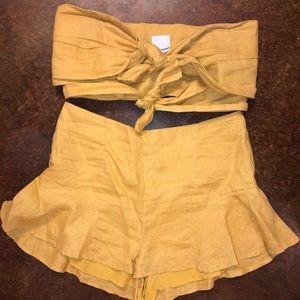Skylar + Madison yellow tie front set